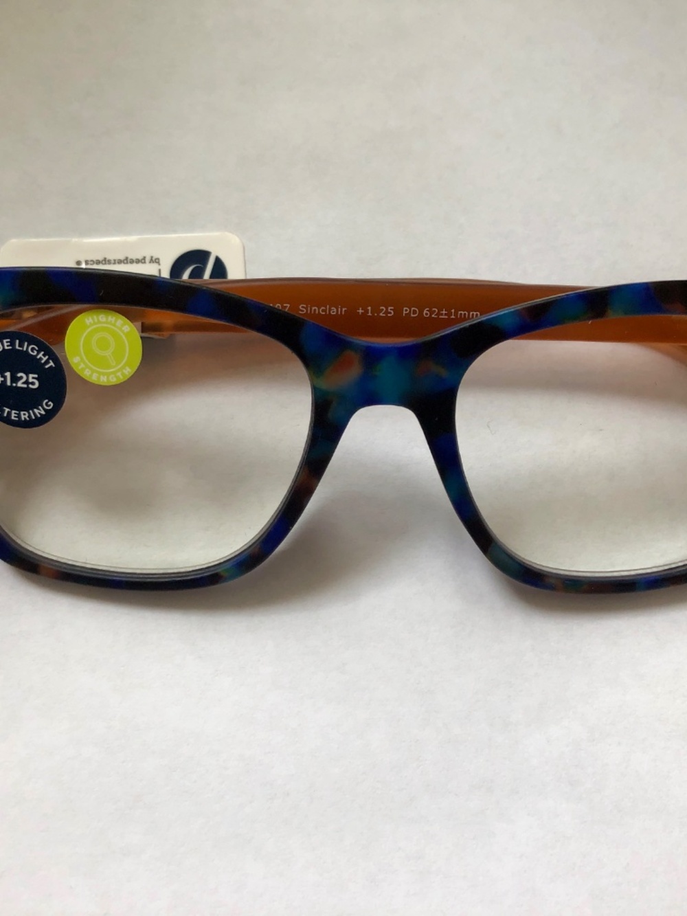 New Cobalt Marble Peepers Readers +1.25